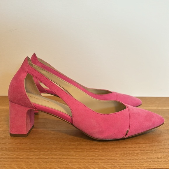 Pink Cole Han pointed low heel - suede size 7.5 - Picture 6 of 9